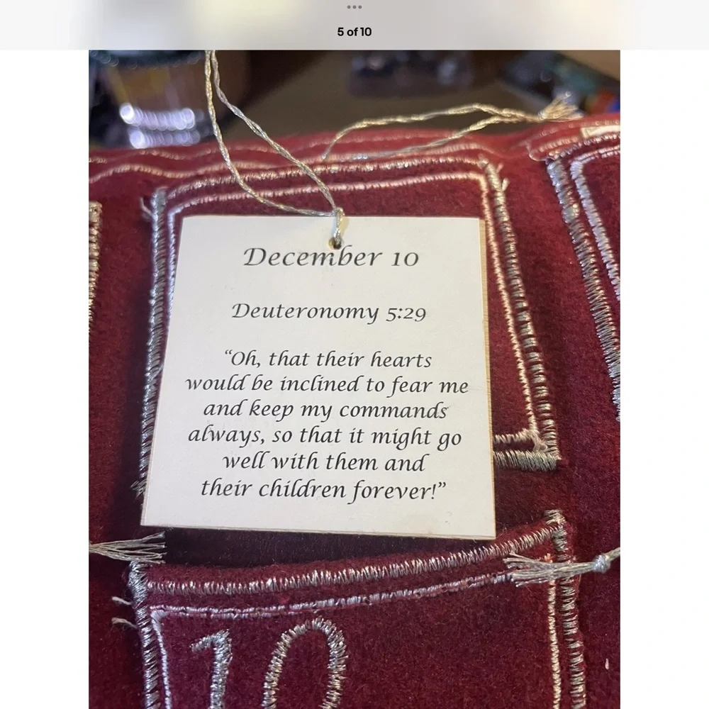 Christmas Advent pillow pockets for  read details